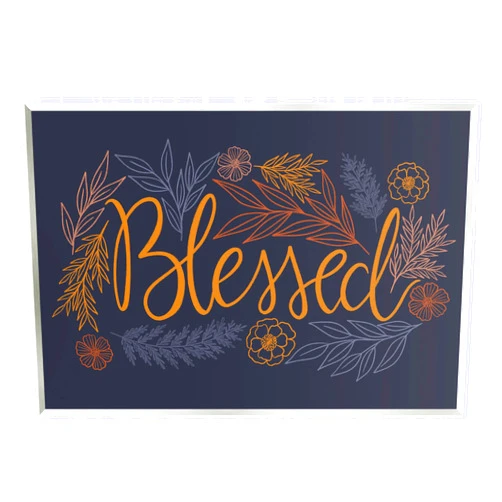 Stupell Industries Blessed Botanical Herb Flowers Wood Wall Art, Design by Taylor Shannon Designs