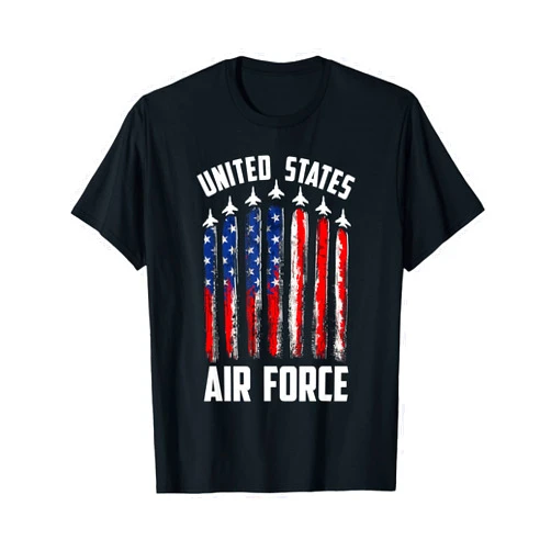 USAF Veteran Air Force Vintage Gifts for Men Women USA Flag Patriotic 4th of July Mens United States Air Force T-Shirt