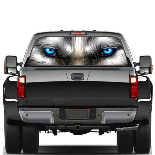 Oasisdream Wolf Eyes Rear Window Decals for Trucks Suvs Universal Size 58