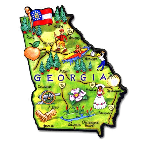 Classic Magnets Georgia Artwood State Magnet Collectible Souvenirs and Gifts by Classic Magnets