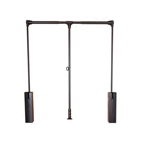 CIOOCPK Pull Down Closet Rod Wardrobe Lift Wide Adjustable 20-47inch Aluminium Retractable Cabinet Rail Lifter Hanger Organizer Storage System Double Buffer Return Space Saving Weight Capacity 30lbs