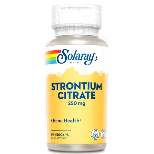 Solaray Strontium Citrate 250 mg | Healthy Bones & Teeth Support | Gentle Digestion, Enhanced Absorption | 60 VegCaps