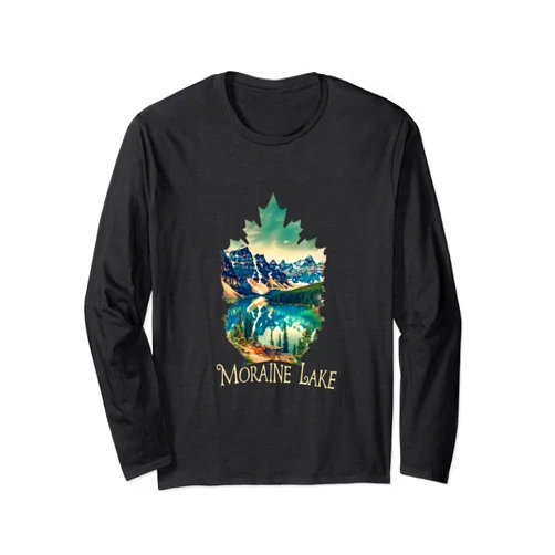 FOTH Moraine Lake (Maple Leaf), Banff, Alberta, Canada Long Sleeve T-Shirt