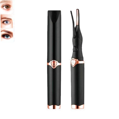 Lkujiop Portrayi Electric Eyelash Curler for Instant Glam, Certainly Eyelash Curler, Certainly Eye Lash Curler Blink & Dazzle, Certainly K Electric Heated Eyelash Curler Women Long-Lasting Natural (Black)