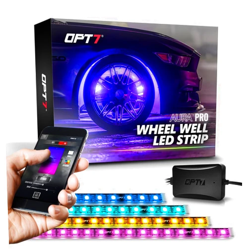 OPT7 Aura PRO Bluetooth Wheel Well LED Kit | 4pc Complete 24