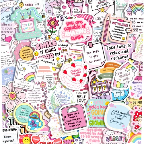 Vimaswil 150 Pcs Holographic Motivational Stickers for Adults Women Teens - Positive Affirmation Inspirational Quote for Journal, Planner, Laptop - Waterproof Vinyl Decals for Water Bottle, Phone, Vision Board