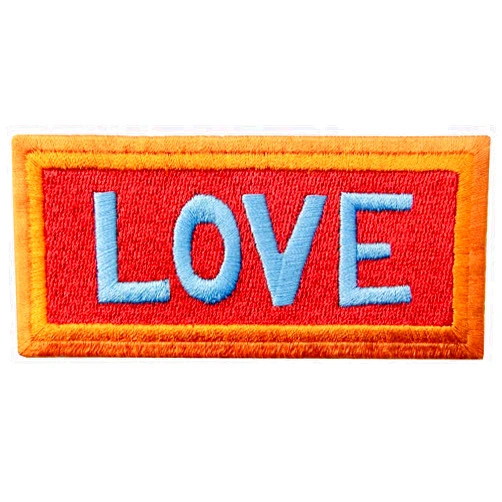ZEGINs Love Patch Embroidered Applique Iron On Sew On Emblem