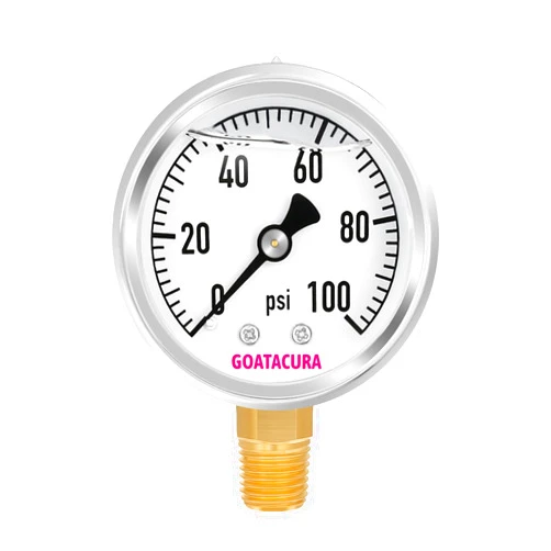 GOATACURA 0-100psi Glycerin Filled Pressure Gauge, 2