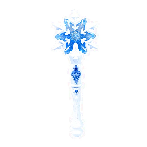 Kisangel 1Pc Light Up Snowflake Wand, LED Glow Princess Wand Toy Princess Party Favors for Kids Girls Costume Cosplay Accessories, Sky-Blue