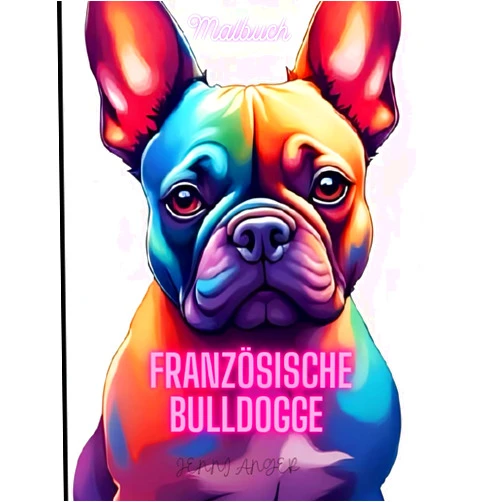 Jenni Anger Malbuch - Französische Bulldogge: Hundeliebe zum Ausmalen (German Edition)