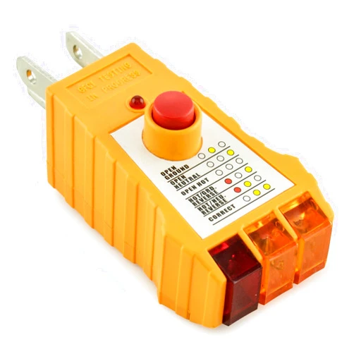LandKissing Circuit Tester, Receptacle Tester for GFCI/Standard North American AC Electrical Outlets, Detects Common Wiring Problems