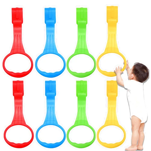 FOORAINDA Baby Pull Up Ring 8 Pack Babies Stand Up Learn to Walk Assistant Handle for Baby Playpen and Crib