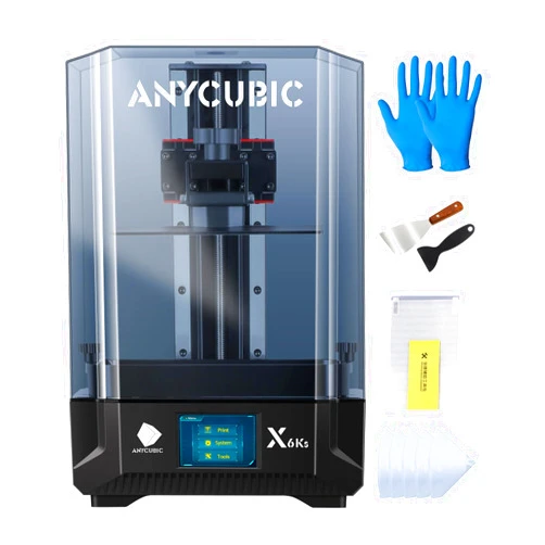 ANYCUBIC 6K Resin 3D Printer, Photon Mono X 6Ks with 9.1in 6K HD LCD Mono Screen, Upgraded Anycubic Lighturbo Source, Stable Dual Linear Rail, Large Printing Size of 195 x 122 x 200 mm(LWH)