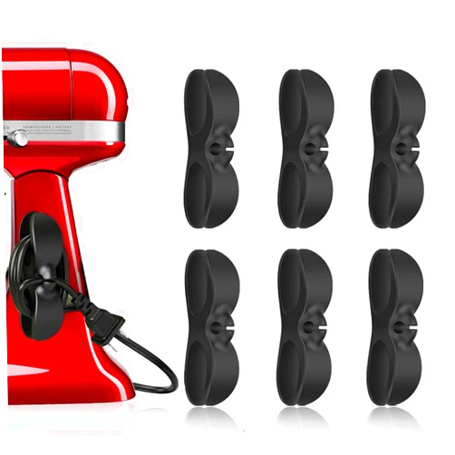 INNAD 6 pcs Cord Organizer for Kitchen Appliances,Appliance Cord Wrappers,Cord keeper Cord wrapper Cord holder Cord winder for Appliances Air Fryer,Cord Holder,Blender,Coffee Maker,Pressure Cooker,Toaster