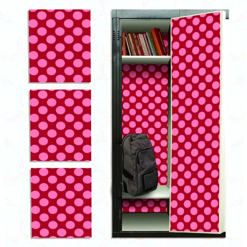 PELICAN INDUSTRIAL Locker Wallpaper Magnetic (Full Sheet Magnetic) - Remove & Reuse Decorative Vinyl - Made in USA - Fade, Tear and Water Resistant - Pack of 3 Sheets - Polka Dot (vg 006)
