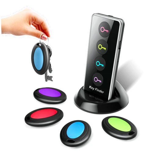 BIGTRIDE Key Finder,Wireless Key Tracker Locator with LED Light,Remote Finder,Key's Tracking Device,Easy to Use for Seniors,Tracker Tags for Car Keys,Phones,Wallet,TV Remote Control,4 Receivers