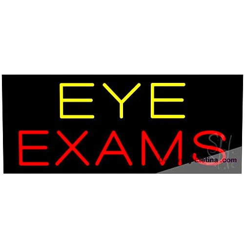 Desung Neon Signs for Wall Decor Yellow Eye Exam Sign Neon Led Tubing 14