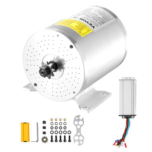 VEVOR 2000W Electric Brushless DC Motor Kit - 48V 4300rpm Motor with Upgraded Speed Controller for Go Karts E-Bike Motorcycle Scooter