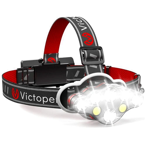 Victoper Rechargeable Headlamp, 8 LED 18000 High Lumen Super Bright Headlights with Red Light, USB Waterproof Head Flashlight, 8 Mode Head Lamp for Outdoor Running Fishing Working Camping Gear