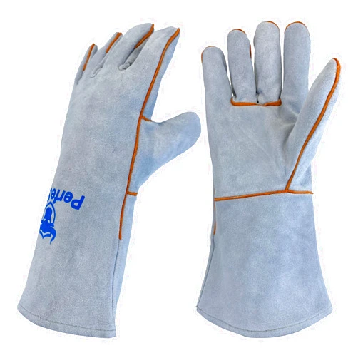 PerfeSafe Welding Gloves 14 Inches, 932℉ Heat Fire Resistant Leather Welding Gloves for Tig/Mig/Stick, Mitts for BBQ/Oven/Grill/Fireplace/Furnace/Stove/Animal Handling Gloves with Soft Lining