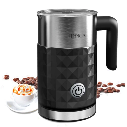 FENNICA Electric Milk Frother, 4 in 1 Milk Steamer,10.0oz/300ml Automatic Warm and Cold Foam Maker for Coffee, Latte, Cappuccino, Macchiato, Hot Chocolate