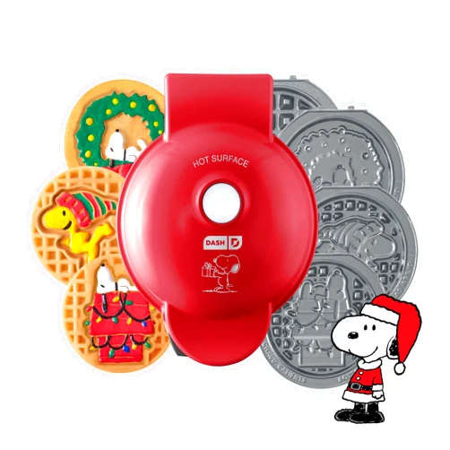 DASH Peanuts x Dash MultiMaker® Mini Maker System (4 Plates: Wreath, Snoopy House, Woodstock)