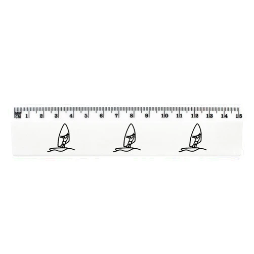Azeeda 'Windsurfer' 15cm (6 Inch) White Plastic Ruler (RL00030999)