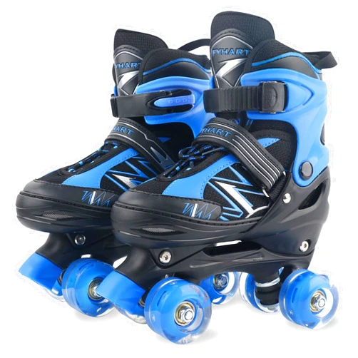 LEJIJIT Roller Skates for Kids Boys Girls Toddler Beginner, Adjustable 4 Sizes Skates for Kids and Youth Teen with Light Up Wheels, Quad Roller Skates for Sports