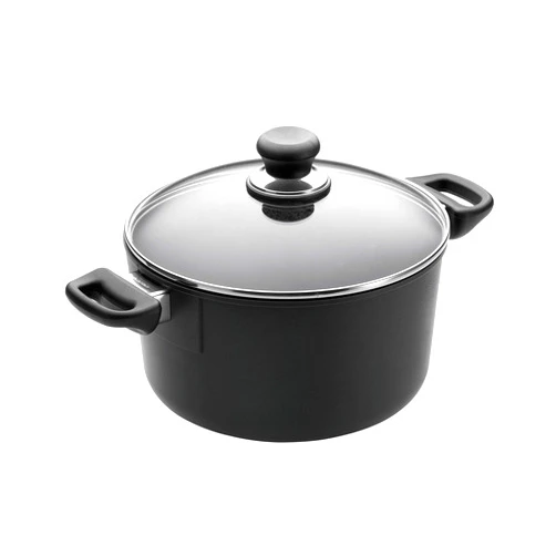 Scanpan Classic 5.25-qt Nonstick Dutch Oven with Lid – Compatible with Gas and Electric Stovetops, Metal Utensil Safe, Oven Safe to 500°F, Dishwasher Safe, Black