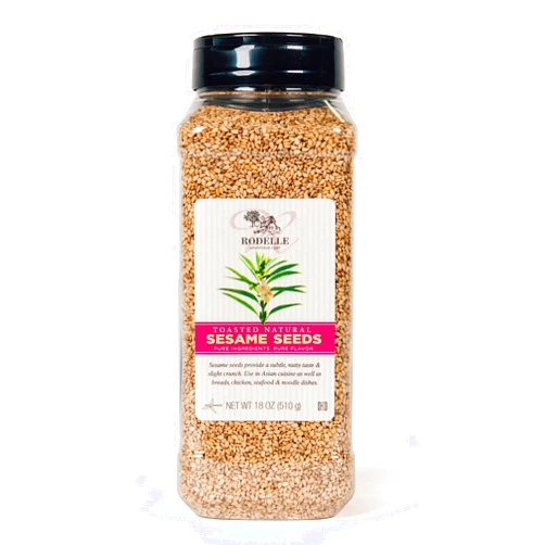 Rodelle Toasted Natural Sesame Seeds, 18 Oz (Packaging May Vary)