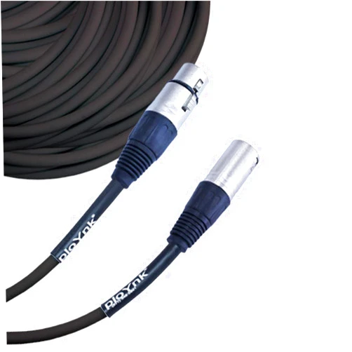 PloYnk Premium Male to Female 3 pin XLR Mic Cable Microphone Audio Cord - 200 FT Long: Black