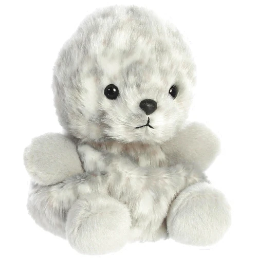 Aurora® Adorable Palm Pals™ Marina Harbor Seal™ Stuffed Animal - Pocket-Sized Play - Collectable Fun - Grey 5 Inches