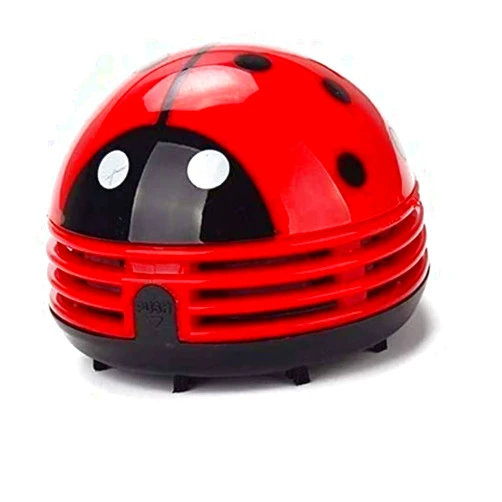 Zswell Ladybug Cartoon Mini Vacuum Cleaner Dust Sweeper Cordless Corner Desktop Vacuum Cleaner Mini Cute Home Office