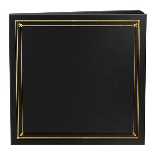 Pioneer Photo Albums BSP-46/BK 204-Pocket Post Bound Leatherette Cover Photo Album for 4 by 6-Inch Prints, Black