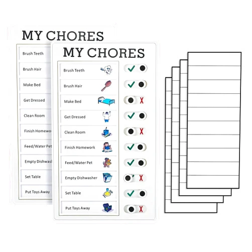Coygarden 2 Pieces Portable Chore Chart Memo Boards - 4.7x7.9 Inch Detachable Message Board RV Checklist Daily Affairs for Home Travel Planning Reminder Tool to Do List
