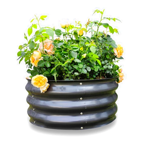 Generic GARDMAX 2x2x1FT Galvanized Round Raised Garden Bed Kit, Metal Planter Boxes Outdoor with Easy Assembly, Large Garden Bed for Vegetables, Fruits, Flower, Herbs Dark Gray
