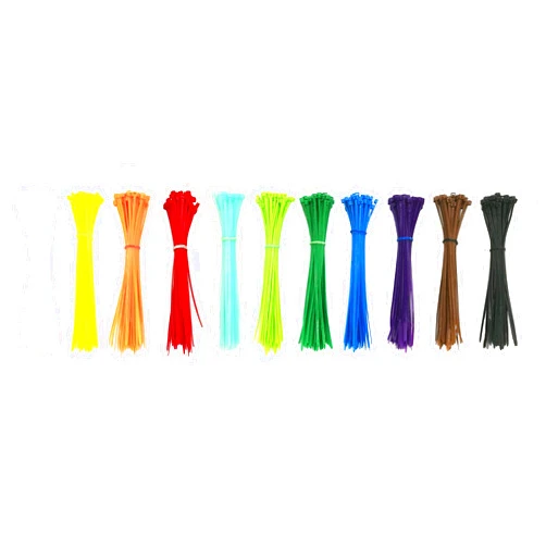 Summer-Home Self Locking Nylon Cable Zip Ties in 11 Colors(White,Yellow,Orange,Red,Sky Blue,Fluorescent Green,Green,Blue,Purple,Coffee,Black)- 6