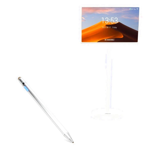 BoxWave Stylus Pen Compatible with JYXOIHUB 1080p Portable Touch Screen Monitor (22 in) - AccuPoint Active Stylus, Electronic Stylus with Ultra Fine Tip - Metallic Silver