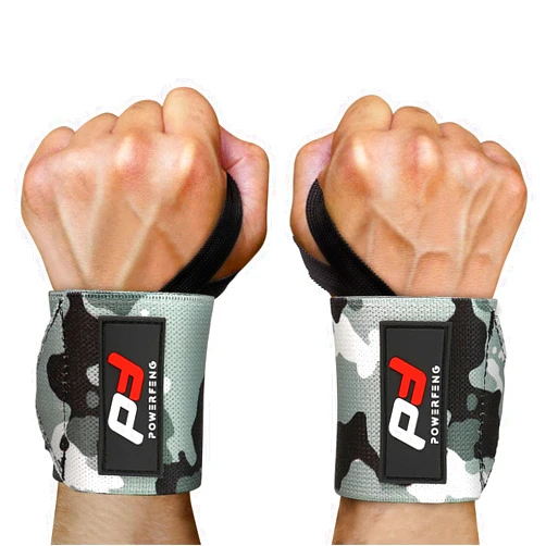 Powerfeng Wrist Wraps Support Weight Lifting: Weightlifting Wrist Wraps Powerlifting Strength - Gym Benching Wrist Wrap Powerlifting for Men ＆ Women - Wristwraps for Bodybuilding