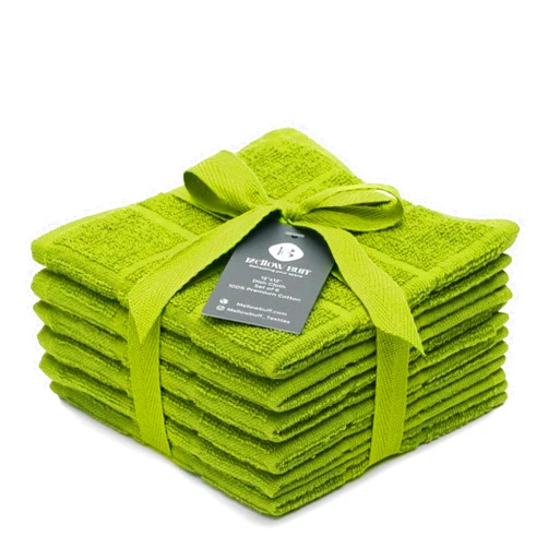 Mellow Buff 100% Cotton Dish Cloth for Dish Washing, Terry Dish Cloth, Cotton Dish Rags, 6 Pack, Super Soft and Absorbent,12