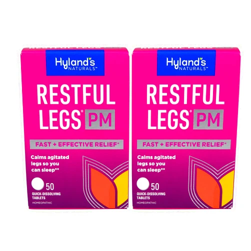 Hyland's Restful Legs PM, Nighttime Formula, Calms Agitated Legs so You Can Sleep, 50 Quick Dissolving Tablets (Pack of 2)