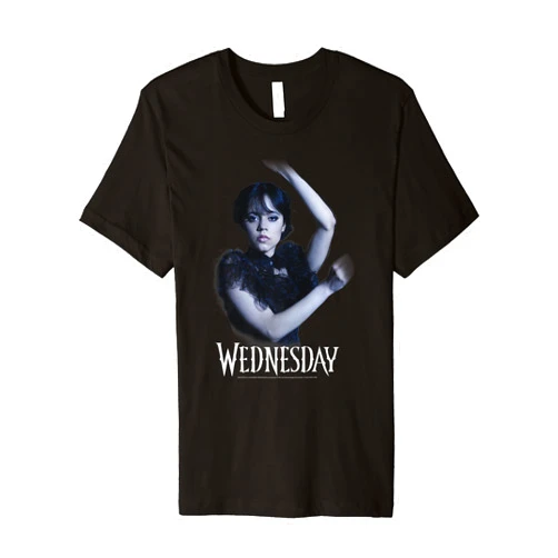 Wednesday Funny Dance Scene Real Photo Portrait Premium T-Shirt