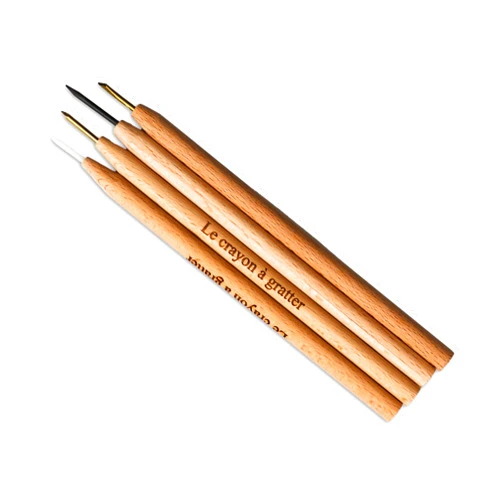 Le Crayon a Gratter Conservator Cleaning Restoration Pencils for coins and artifacts - 4 Pencil Set