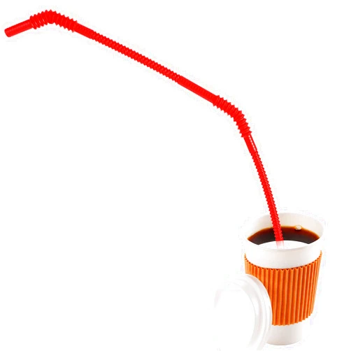 Geiserailie 12 Pieces Flexible Drinking Straws Extra Long Bendy Plastic Straws for Party Camping Limited Mobility Situations Dishwasher(Red, 22 Inches)