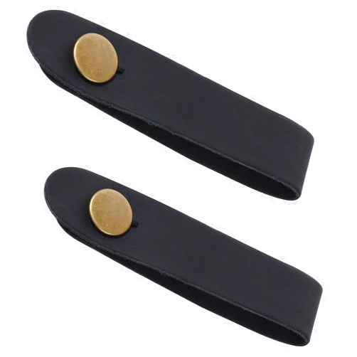 InnoHHustle 2pcs Leather Guitar Neck Strap, Acoustic Guitar Headstock Strap Tie with Button for Guitar Amp Headphone Adapter, Ukulele Strap Lock Guitar Strap Adapte Locking Guitar Accessories for Electric Bass
