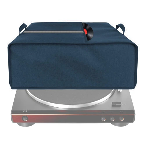 Kingshion Turntable Dust Cover, Record Player Protective Case Compatible with Audio-Technica AT-LP60X and AT-LP60XBT Turntable Record Player Protector, Dust and Scratch Proof - Dark Blue