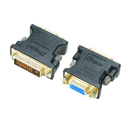 DTECH DVI to VGA Adapter DVI-D Male to VGA Female Converter 1080P Video Connector 24+1 Pin for Monitor Computer Projector