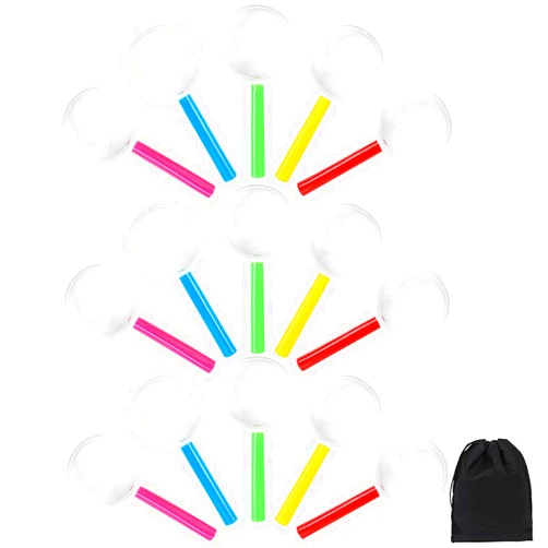 Elcoho 30 Pack Plastic Magnifying Glasses Colorful Magnifying Glasses Party Favors with a Storage Bag, 5 Colors