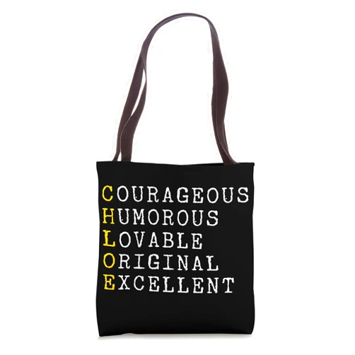 CQ First Name Chloe Design for Women and Men Chloe Personalized, Chloe Name, Girl Woman Chloe Tote Bag