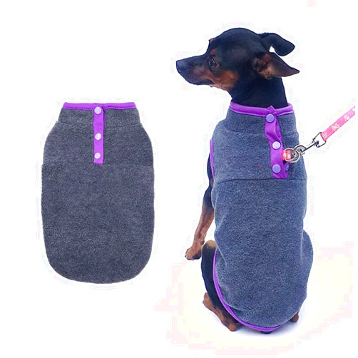 PIXRIY Dog Fleece Sweater, Soft Dog Vest Apparel Sleeveless Puppy Winter Cold Weather Clothes Doggie Jacket Pullover for Small Medium Dogs and Cats(Grey,S)